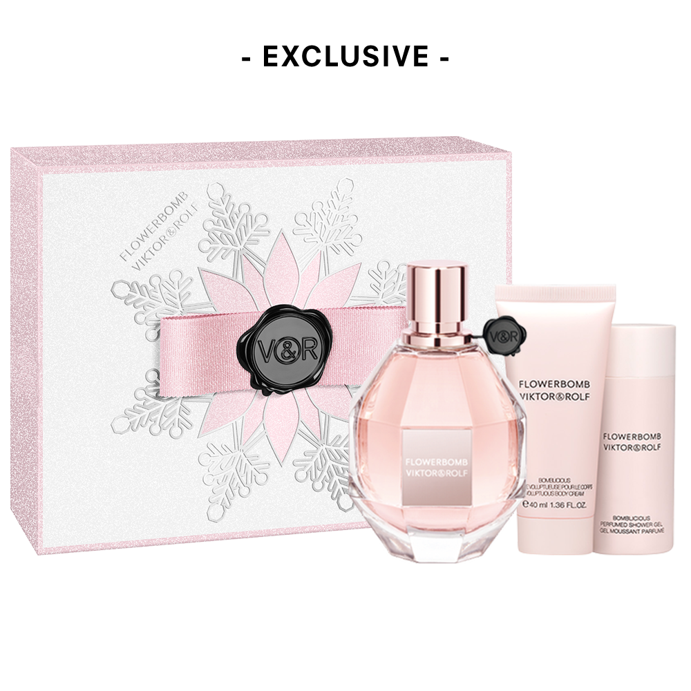 Viktor & rolf flowerbomb 3 piece holiday gift set for women on sale